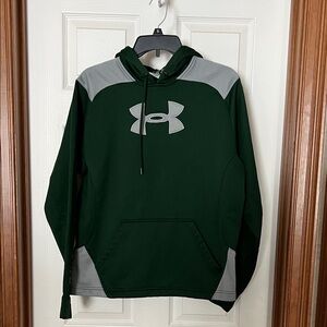 Under Armour Hoodie in Forest Green and Light Gray - size S